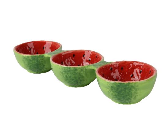 KERÁMIA TÁLKA X3 DINNYÉS 877791