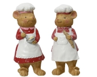 KARÁCSONYI POLY FIGURA EGÉR 20,5CM RED/COLORS 530823