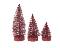 KARÁCSONYI MÜFENYÖFA SZETT X3 CHRISTMAS RED 680419