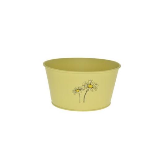 FÉM KASPÓ VIRÁG MINTÁVAL 19CM SÁRGA DD63816