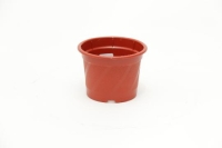 MÜANYAG CSERÉP CSIKOS UJ VÖRÖS/TERRACOTTA 9CM