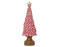 KARÁCSONYI POLY FENYŐFA GLITT. 26CM VITAGE PINK 703118
