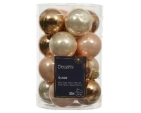 KARÁCSONYI GÖMB (16DB) 3,5CM PEARL/COLOUR 013473