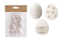 HÚSVÉTI TOJÁS MÛANYAG X6 ARANY MINTÁS 6CM 072029