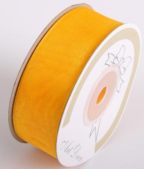 SZALAG ORGANZA 25MMX25M 479346 SÁRGA