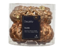 KARÁCSONYI GÖMB (6DB) 7CM TOBOZ BRANDY 011117