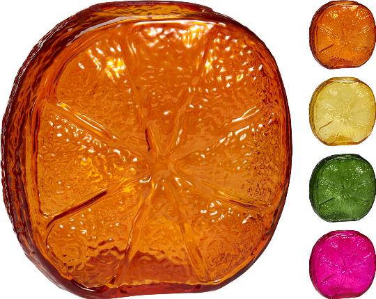 ÜVEG VÁZA 21CM CITROM FORMA MIX 532735