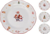 KARÁCSONYI KERÁMIA TÁNYÉR 19CM TÉLAPÓS 555343