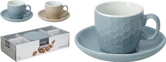 KERÁMIA CSÉSZE+CSÉSZEALJ SZETT X8 515581