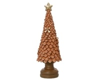 KARÁCSONYI POLY FENYŐFA CSILLÁMOS26CM CARAMEL BROWN 703116