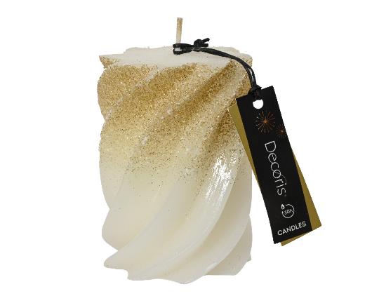 KARÁCSONYI GYERTYA 7X10CM WOOL WHITE 212573