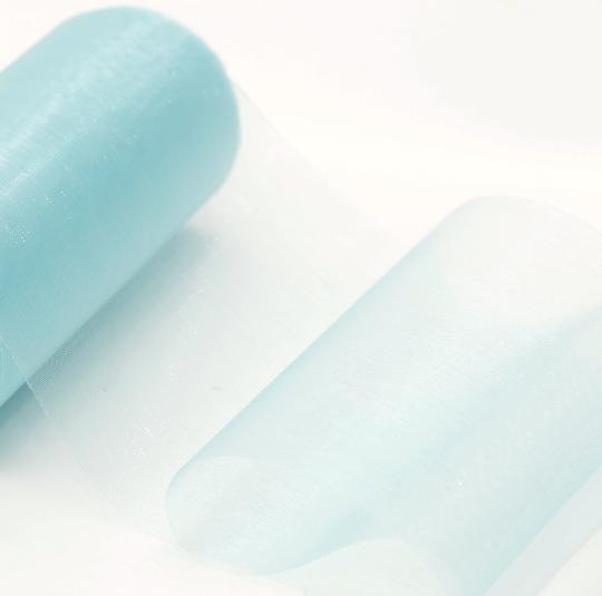 DEKOR ANYAG ORGANZA 47-50CMX10M AQUA KÉK