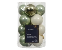 KARÁCSONYI GÖMB (16DB) 3,5CM GREEN/COLOUR 013471