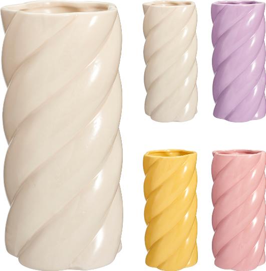 KERÁMIA VÁZA CSAVART 12X25CM 534112