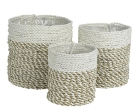 KOSÁR FONOTT FEHÉR-BARNA 18X19CM 872280 II.