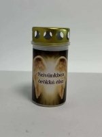MÉCSES MÛANYAG FELIRATOS SZÍVÜNKBEN ÖRÖKKÉ ÉLSZ
