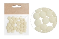 DEKOR GOLYÓ TEXTIL 1,5CM KRÉM X24 068575