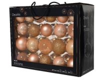 KARÁCSONYI GÖMB (42DB) 7CM PEACH PEARL 149291