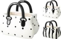 KERÁMIA VÁZA 20,5CM CSÍKOS TÁSKA 8721037853330