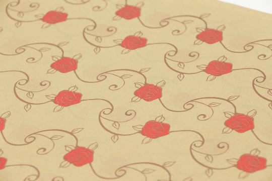 PAPIR SZINES/NATUR MIX PIROS RÓZSÁK