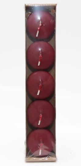 GYERTYA ÚSZÓ X5 BORDÓ