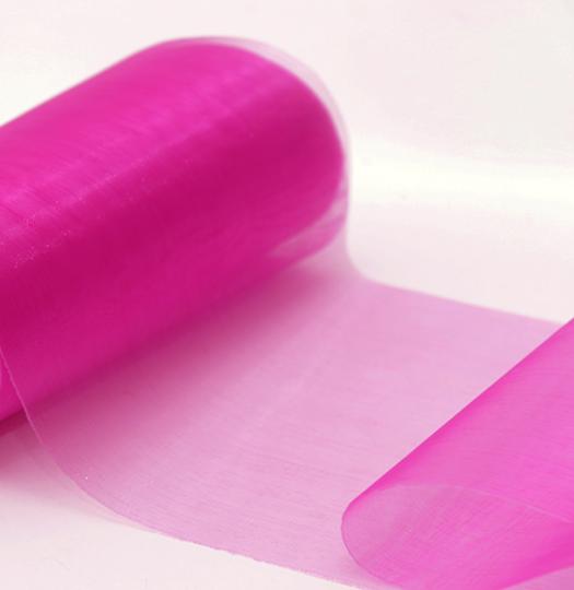 DEKOR ANYAG ORG.VAGOTT 23CMX10M SÖTÉT RÓZSASZÍN