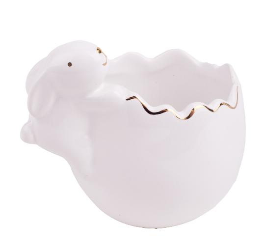 HÚSVÉTI PORCELÁN KASPÓ+NYÚL FEHÉR 182340