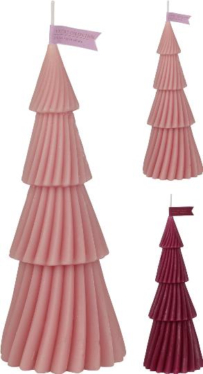 KARÁCSONYI GYERTYA 7X21CM FENYŐ MIX 086231