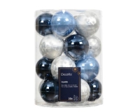 KARÁCSONYI GÖMB (20DB) 6CM BLUE/COLOUR 142187