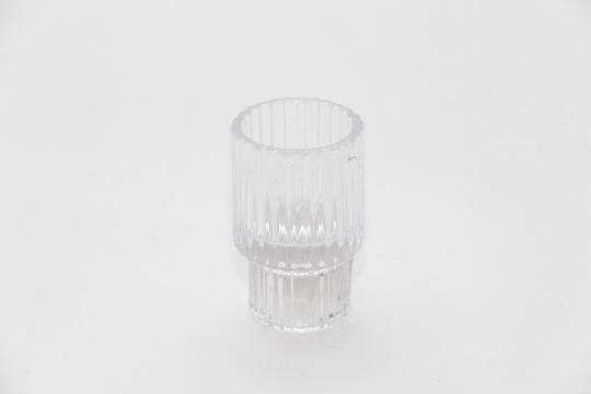 ÜVEG MÉCSESTARTÓ KÉTOLDALÚ 7X4,5CM ES09268
