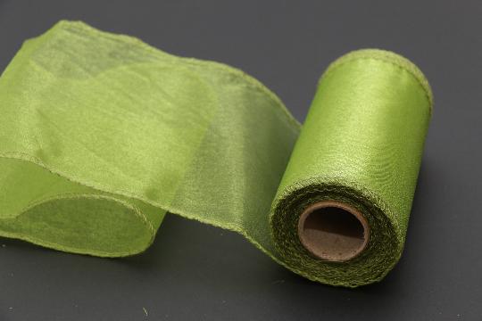 DEKOR ANYAG ORGANZA 11CMX10M 047-MOHAZÖLD