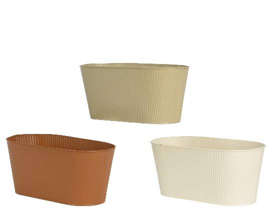 BÁDOG KASPÓ OVÁL 28X14X12,5CM MATT MIX