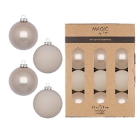 KARÁCSONYI GÖMB (12DB) 8CM FINE ALABASTER 16406P812