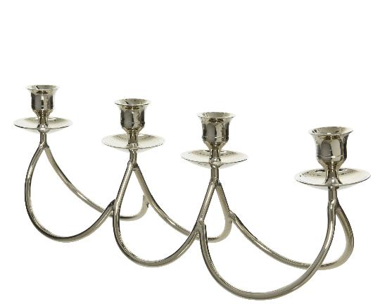 FÉM GYERTYATARTÓ 9X36,5X12,5CM SILVER 391231 EZÜST