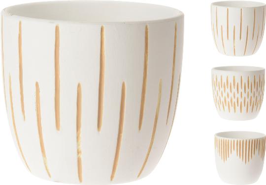 KERÁMIA KASPÓ 12X11CM BORDÁZOTT 034530