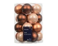KARÁCSONYI GÖMB (20DB) 6CM BROWN / COLOUR 142186