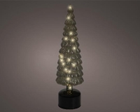 KARÁCSONYI LEDES FENYŐ ÜVEG 39CM ELEMES 489840