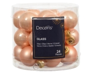 KARÁCSONYI GÖMB (24DB) 2,5CM PEACH PEARL 010642