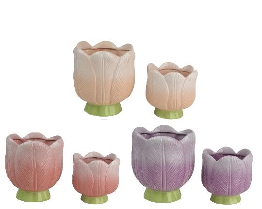 KERÁMIA KASPÓ TULIPÁN ALAKÚ 12CM 873455
