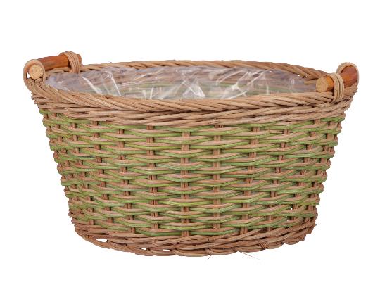 KOSÁR VESSZŐ BÉLELT 25X12CM ZÖLD