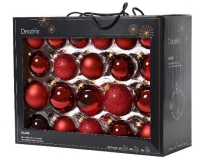 KARÁCSONYI GÖMB (42DB) 7CM OXBLOOD149252