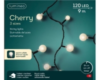KARÁCSONYI ÉGŐSOR 120 LEDES CHERRY WARM WHITE BLACK WIR 494