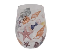 ÜVEG POHÁR KAGYLÓ MINTÁS 889840