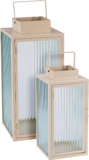 FÉM LÁMPÁS MATT KRÉM 20X45CM  531004 II.