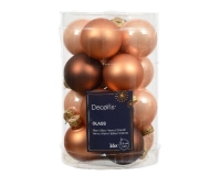 KARÁCSONYI GÖMB (16DB) 3,5CM MIX 013470 BROWN COLORS