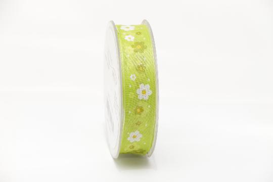 SZALAG PARTYTIME 25MMX20M 53 VILÁGOSZÖLD VIRÁGOS