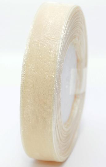 SZALAG ORGANZA 25MMX45M KRÉM