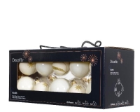 KARÁCSONYI GÖMB (20DB) WOOL WHITE MIX 149606