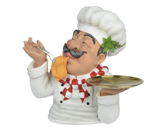 POLY SZAKÁCS TÁNYÉRRAL 37CM 874487