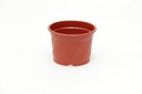 MÜANYAG CSERÉP CSIKOS UJ VÖRÖS/TERRACOTTA 10CM